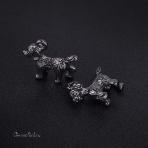 Подвеска "Собачка", gunmetal, 1 шт. (#SVA-BASE-025T)