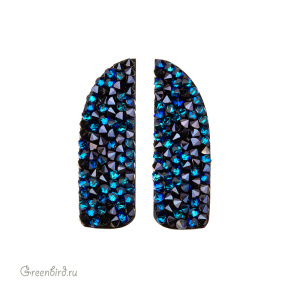 Swarovski 712059 Кристальная ткань Fine Rocks 30х23 мм, (#012/001BB), уп. 1 пара