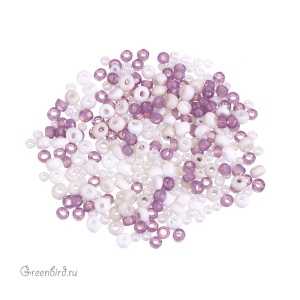 Винтажный бисер, микс, Lilac Flower (#MIX17)