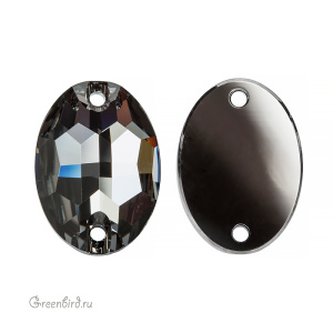 3210 Oval Sew-on Stone 16х11 мм – Silver Night (#001SINI)