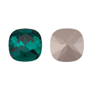 Crystalbird 4470 Кушон 12x12 мм, изумруд (#205), 1 шт.