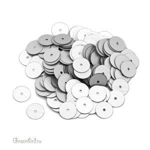 Пайетки 8мм плоские Argento (#916W)