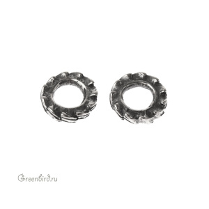 "Стимпанк", коннектор, ант. серебро, 1 шт (#С1407)