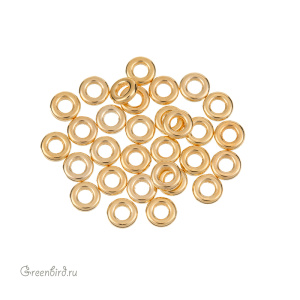 Коннектор-кольцо "Мини" 4 мм, золото, 30 шт. (#CR02G)