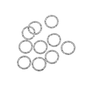 Витые соединительные кольца 8 мм, родий, 10 шт. (#CN-RG-005R)