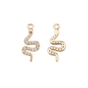 Подвеска с фианитами "Змейка", золото, 1 шт. (#SVA-FIAN-175G)