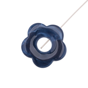 Подвеска "Цветок", пластик, темно-синий, 1 шт. (#SV1701-Pendant-187)