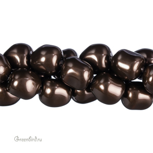 Жемчуг барочный 12 мм #5840 Deep Brown (#414)