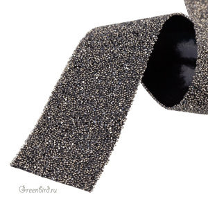 57000 Кристальная ткань Crystal Fabric Bandings 30 мм – Black/Metallic Light Gold (#012/001MLGLD), 5