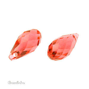 Swarovski 6010 подвеска Бриолетт 13x6,5 мм, падпараджа (#542), 1 шт.