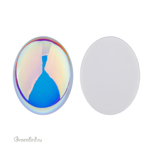 2196/4 Кристалл холодной фиксации Oval Cabochon 30х22,7 мм – Powder Grey AB (#001L105A) 2196/4 Кристалл холодной фиксации Oval Cabochon 30х22,7 мм – Powder Grey AB (#001L105A)