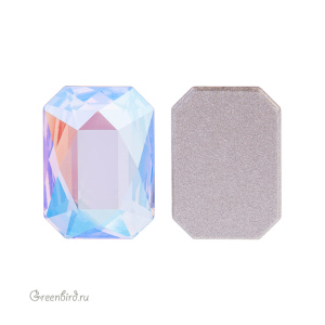 2602 Кристалл холодной фиксации Emerald Cut 8х5,5 мм – Vintage Rose Shimmer (#319SHIM)