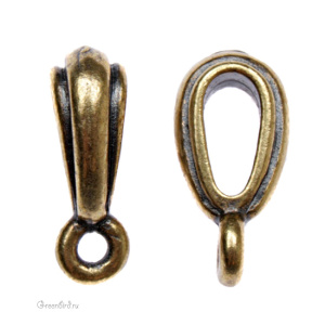 Коннектор-бейл "Новый", ант. латунь, 1 шт. (#TC-5629)