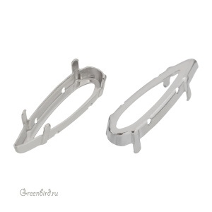 4331 Оправа для ювелирного кристалла Raindrop Fancy Stone 30 мм, платина