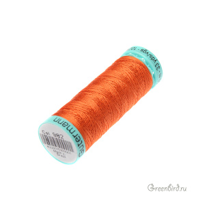 Шелковая нить Gutermann R753, 30м, морковный (#982)