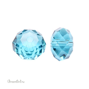 Swarovski 5040 Бусина Бриолетт 8х5 мм, индиколит (#379), 1 шт.
