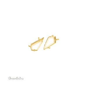 4731 Оправа для ювелирного кристалла Kite FS 10х5 мм, золото