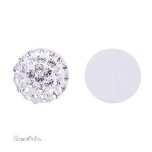 Swarovski 86601 Кабошон с кристальным паве 10 мм, прозрачный (#001), 1 шт.