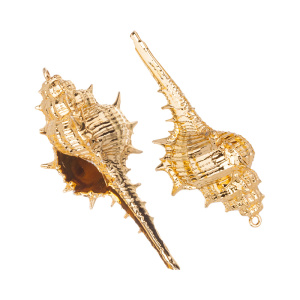 Подвеска "Ракушка" 50-65 мм натуральная, золото, 1 шт. (#SVA-BASE-158)