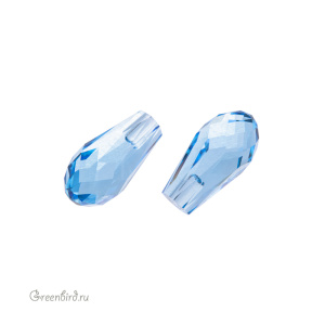 Swarovski 6530 подвеска Капля для вклеивания 12 мм, аквамарин (#202), 1 шт.