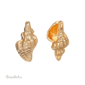 Подвеска "Ракушка", золото, 1 шт. (#SVA-BASE-030G)