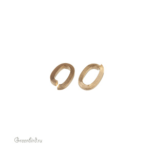 Соединительные кольца декоративные 4,8х7,1 мм, матовое золото, 1 шт. (9B172), Корея