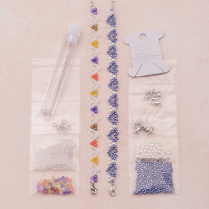 Набор материалов для плетения браслетов "Сердечки" (#14-2)