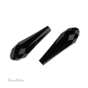 Swarovski 6530 подвеска Капля для вклеивания 30 мм, черный (#280), 1 шт.