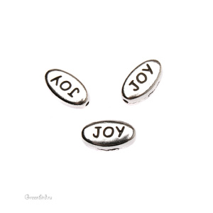 Бусина "Joy", ант. родий, 1 шт. (#TC-5644-60)