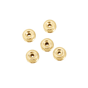 Бусина-разделитель 6x4 мм, золото, уп.5 шт. (#SVABM-23G)