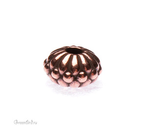 Бусина LH "Радость", ант. медь, 1 шт. (#TC-5717-18)