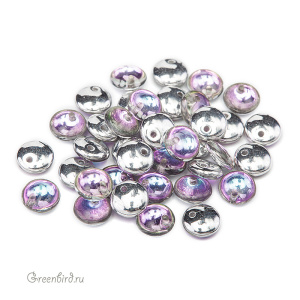 Lentils 6mm со смещенным отверстием – Crystal/Vitrail Light, 5 гр (#00030/26536)