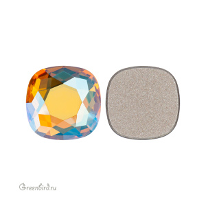 Swarovski 2471 Клеевые стразы Кушон 10 мм, светлый топаз с мерцанием (#226SHIM), 1 шт.