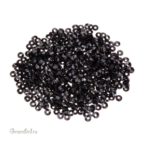Пайетки LM Paris 3мм чаша, Noir (#LM84) Пайетки LM Paris 3мм чаша, Noir (#LM84)