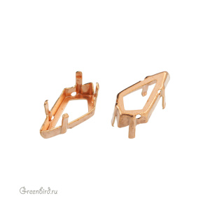 4731 Оправа для ювелирного кристалла Kite FS 14х7 мм, томпак