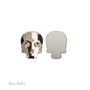 2856 Кристалл холодной фиксации Skull 10x7,5 мм – Metallic Light Gold (#001MLGD)