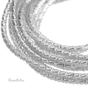Канитель фигурная "Волна" 1.6 мм, серебро (KAN1180)