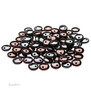 Lentil 2 отверстия 6mm, Luster Metallic Amethyst, 10 гр (#LE23980)