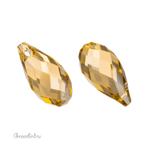6010 подвеска Briolette Pendant 13x6,5mm - Golden Topaz (#1003)