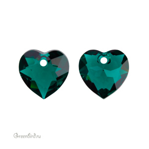 6432 подвеска Heart Cut 10,5 mm – Emerald (#205) 6432 подвеска Heart Cut 10,5 mm – Emerald (#205)