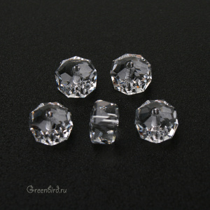 Swarovski 5045 Бусина Рондель 8 мм, прозрачный (#001), 1 шт.