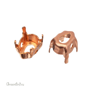 4320 Оправа для ювелирного кристалла Pear FS 6х4 мм, томпак