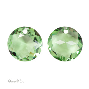 Swarovski 6430 подвеска круглая 14 мм, перидот (#214), 1 шт.