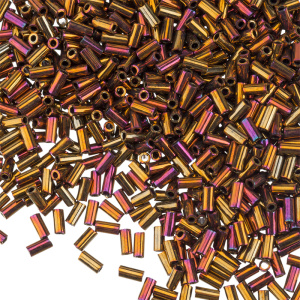 MIYUKI Bugle 3mm – Metallic Gold Iris (#462)