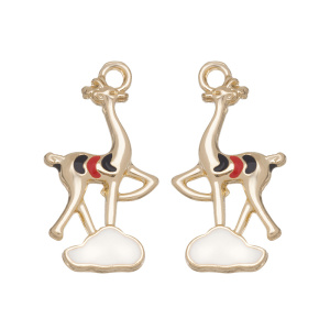 Подвеска с эмалью "Золотая антилопа", золотистый, 1 шт. (#CN-PN-235)