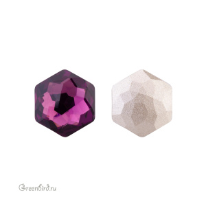 Swarovski 4683 Тонкий Гексагон 12x13,5 мм, аметист (#204), 1 шт.