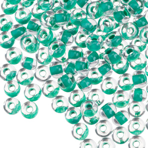 Бисер чешский PRECIOSA Czech круглый 6/0, прозрачный окрашенный изнутри, Sea Green (#08A58), 10 г