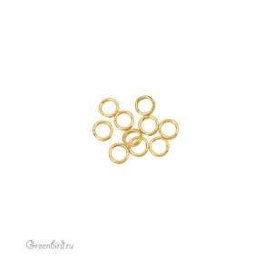Соединительные кольца двойные 5 мм, золото, уп.10 шт. (#SVA-Rings-022G)