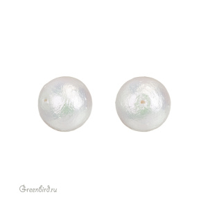 Хлопковый жемчуг 10 мм, Rich White, 1 шт. (#CTP001-10-RichWhite)