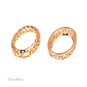 Оправа для кристаллов Oval 14х10 мм, золото, 1 шт. (#007GOLD)
